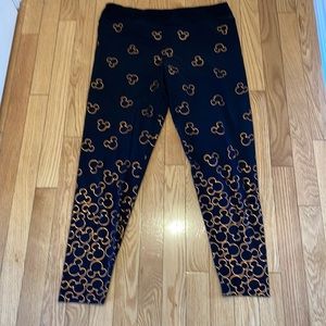 Disney World Mickey Mouse  rose gold leggings size large